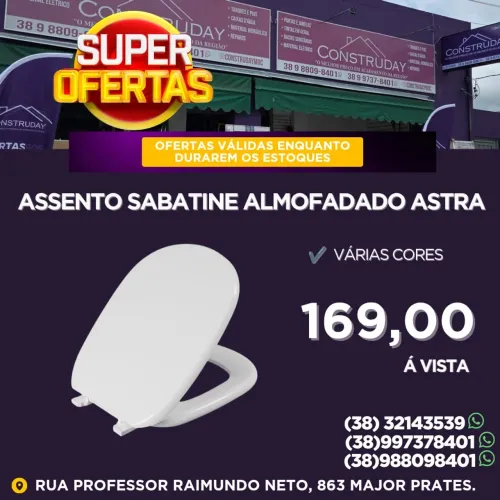 Assento Almofadado Sabatine Astra.