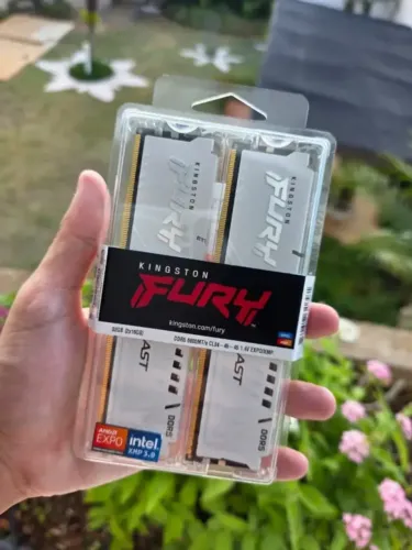 (LACRADA) Memória RAM, 32GB (2X16GB), 6800MT/s, Kingston Fury Beast, DDR5 Expo, CL34