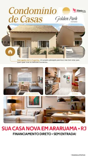 Casa de condomínio em Araruama. 2 e 3 quartos. Sem entrada!