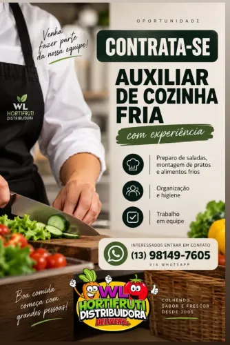 Auxiliar de cozinha fria
