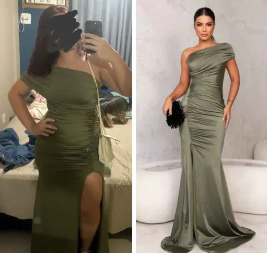 Vestido verde oliva