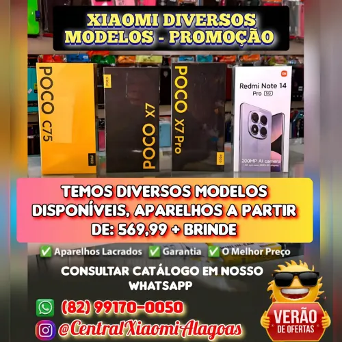 Xiaomi Redmi Note 15 Pro 5G, Poco F7 5G e Diversos Modelos Disponíveis 