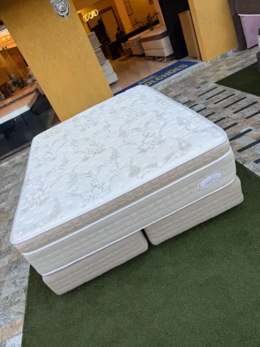 Cama Box QUEEN SIZE MAXFLEX LÁTEX SEMINOVO TOP- ENTREGAMOS 