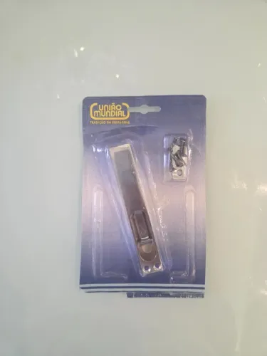 Trinco de Embutir 12cm Cromado União Mundial - Novo Lacrado com Parafusos