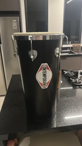 Rebolo contemporânea alumínio preto 11x55