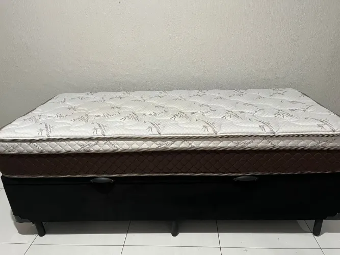 Cama Box Baú Dancar + Colchão Mola Pro Soft Bamboo (2024)