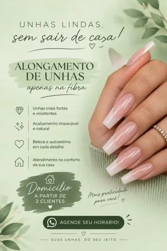 Alongamento de unha a domicílio