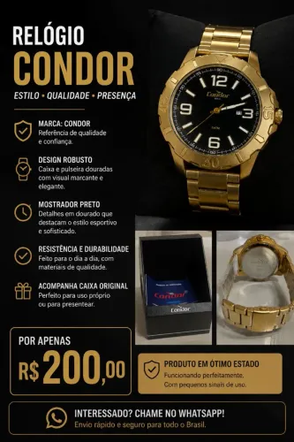 Relógio condor Dourado