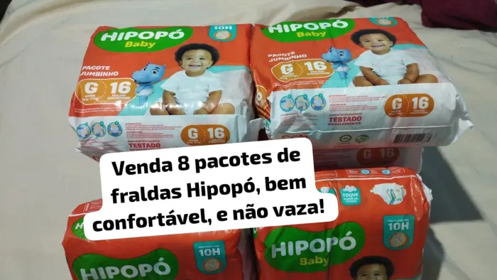 Fraldas descartáveis hipopo 