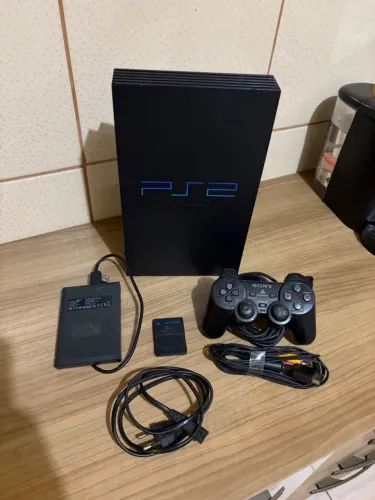 PLAYSTATION 2 FAT COM JOGOS NO HD