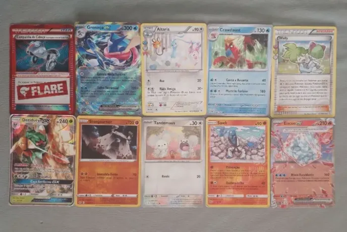 10 cartas holográficas pokémon