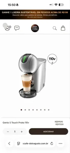 Cafeteira dolce gusto