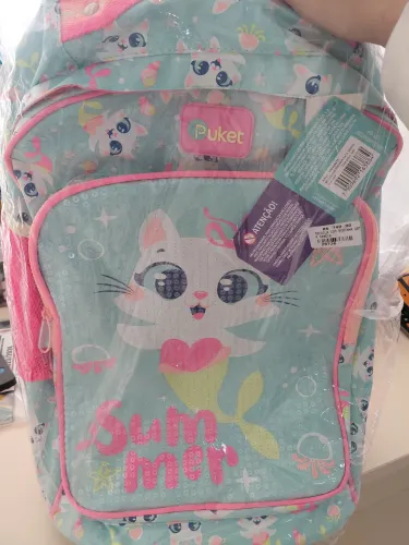 Mochila Puket Nova Gata Sereia 
