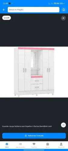 Guarda roupa casal 4 portas