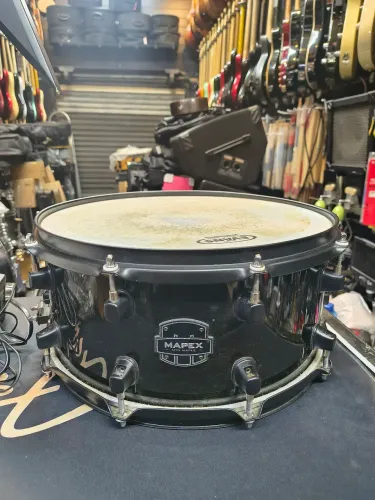 Caixa mapex mpx Maple 14x6,5 super caixa laqueada Satin lacquer Black Evans level 360 hd