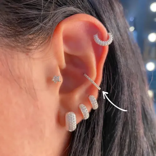 Piercing conch aço cirúrgico 