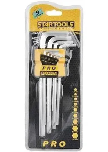 Jogo de Chaves Allen Longas 9 Peças StarTools PRO - novo a pronta entrega