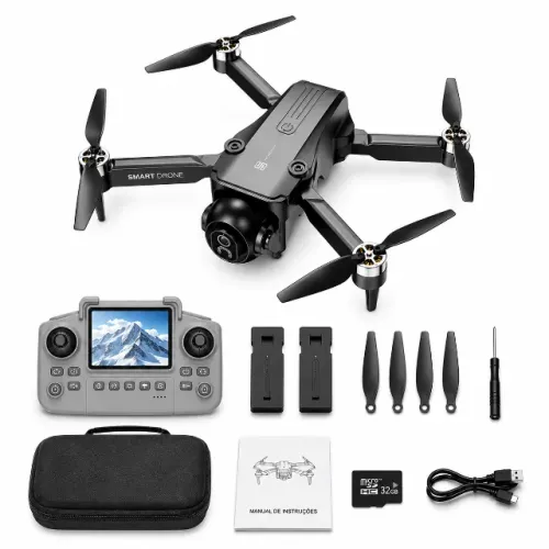 Drone CZ25 MAX Brushless Câmera Dupla 2 Baterias Optical Flow Altitude Hold Headless