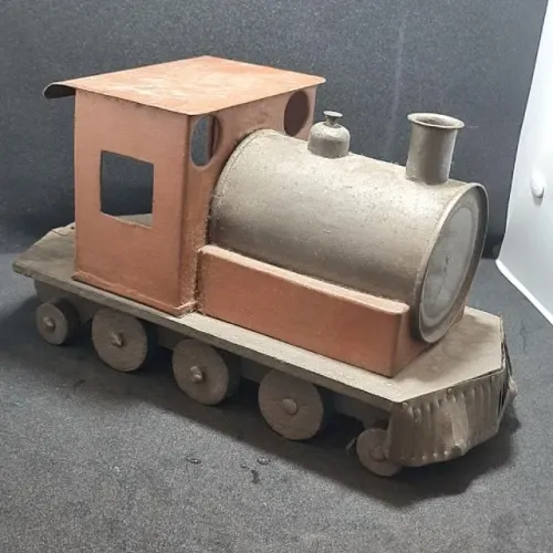 Locomotiva Artesanal Vintage de Latão - 15 A x 12 L x 29 C cm