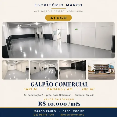 ALUGO GALPÃO NO JAPIIM  200m²