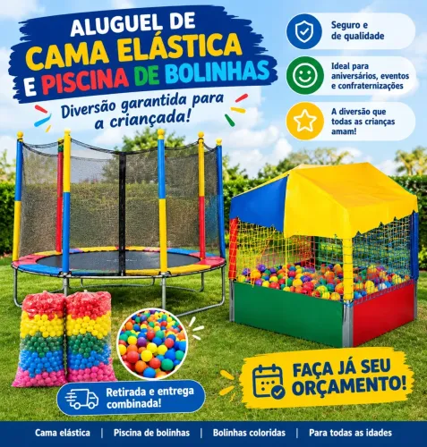 Aluguel de Cama Elástica e Piscina de Bolinhas