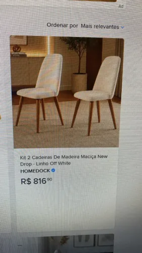 Cadeira Drop Linho OFF/White-cobre -cinamono