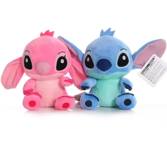 Kit Ursinho de pelúcia Stitch e Lilo Angel 20cm