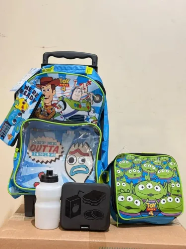 MOCHILA DE RODINHAS+LANCHEIRA+ESTOJO TOY STORY DERMIWIL 