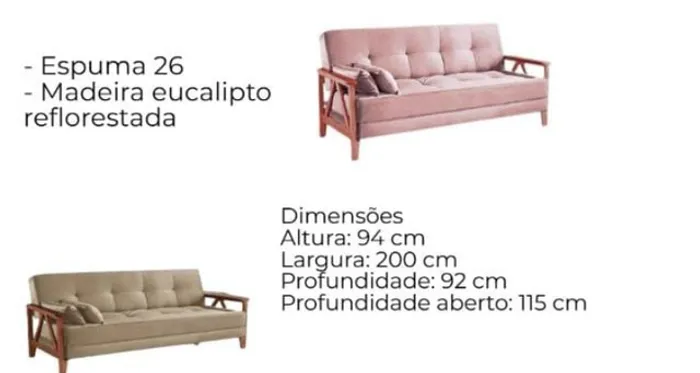 Sala quarto sofá cama