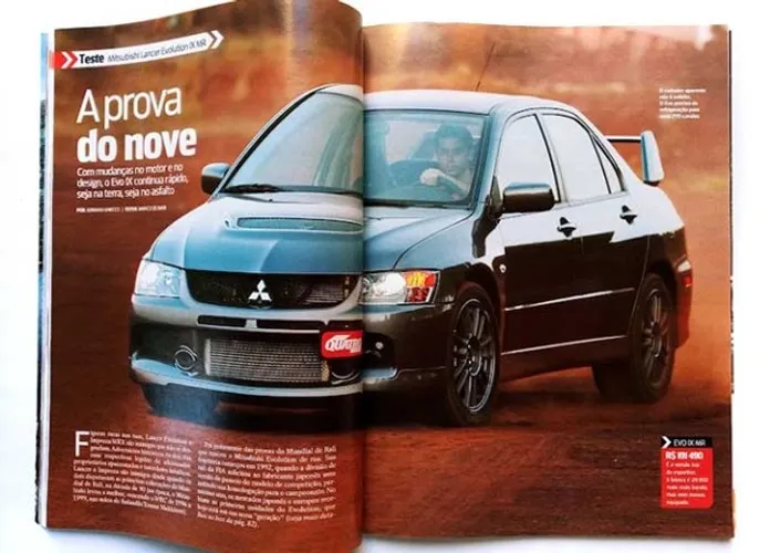 Lancer Evolution IX - revista Quatro Rodas de 2006