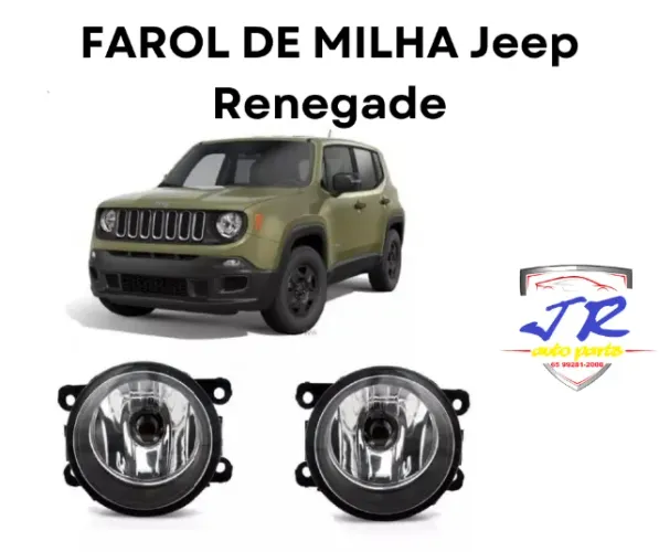 Par Milha Neblina Farol Jeep Renegade 2016 Até 2019