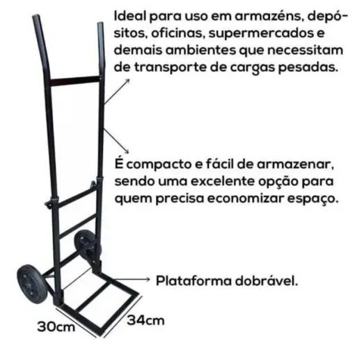 Carrinho dobravel de carga