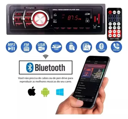 Radio automotivo bluetooth