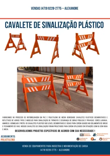 Cavalete de Sinalização Plástico