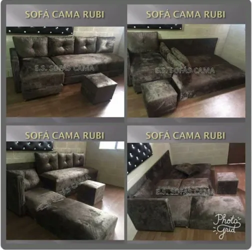 Sofá 4 LUGARES Rubi - Novo - ABRE 3 CAMAS! Com CHAISE 