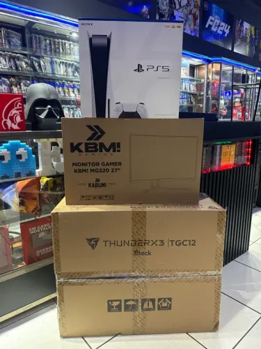 Quite monstrão cadeira Gamer, monitor e PS5