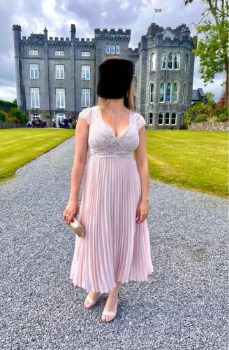 Lindo Vestido de renda rosa import