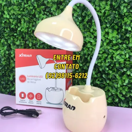 Luminaria Led Recarregavel de Mesa-Entregas 9h as 22h