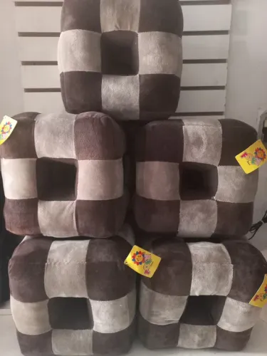 5 peças almofadas de cubo 25x25 novas