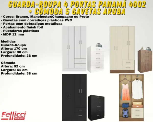 Roupeiro com comoda promoção levo hoje
