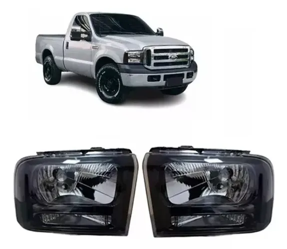 Farol F250 E F350 07/11 Mascara Negra