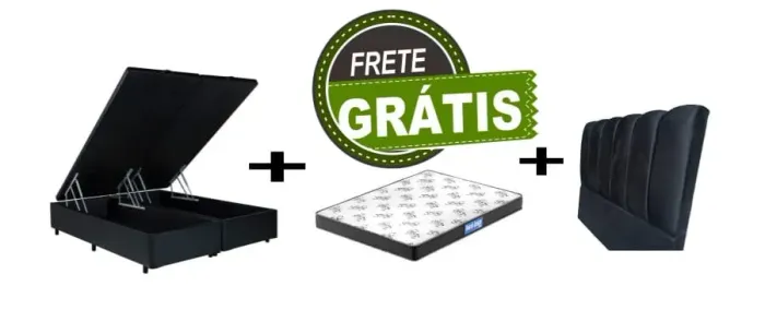Frete Grátis: Base Box Viúva + Colchão D33 20cm + Cabeceira - Conforto e Praticidade!