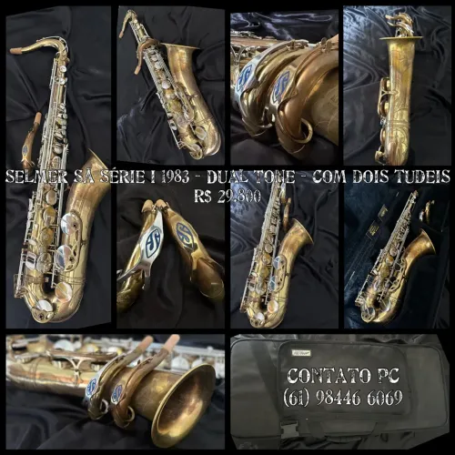 Sax Tenor Selmer Super Action Série I 1983 - Dual Tone - Com dois tudeis
