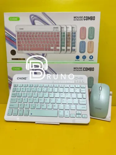 Kit Teclado e Mouse Bluetooth 
