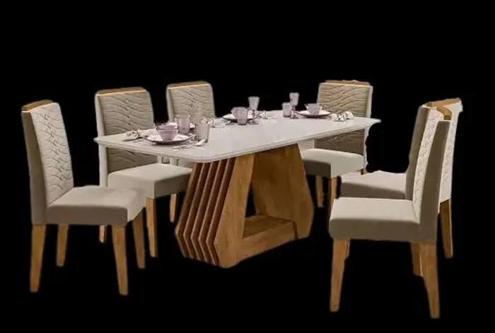 MESA 6 CADEIRAS DESIGN INOVADOR SURPREENDA-SE!!! 87P6R6