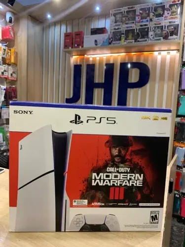 Video Game PS5 Slim C/Leitor + Call of Duty MW3 - Novo Lacrado - Em até 12x Sem Juros