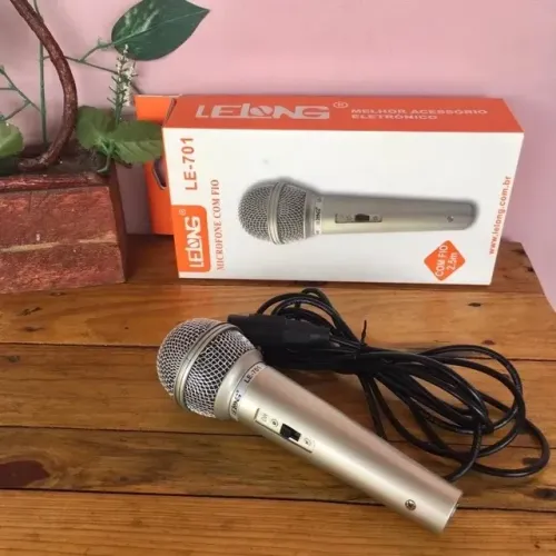 Microfone Com Fio Lelong Le-701/ Fio 2.5m, (entrego)