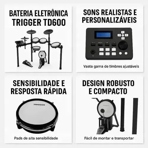Bateria Eletronica Trigger Td600