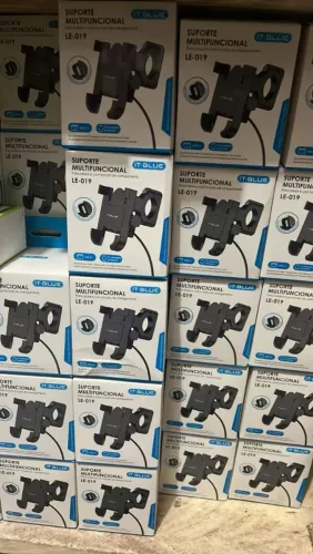Suporte aluminio para Celular com Carregamento carregador 12v