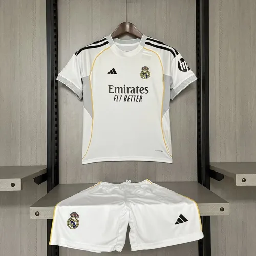Conjunto Kit Infantil/juvenil Real Madrid I 25/26 2 a 13 Anos